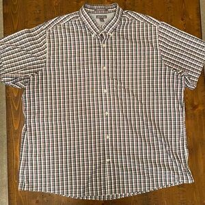 Eddie Bauer Men's 3XL Checkered Shirt - Red, Blue, White